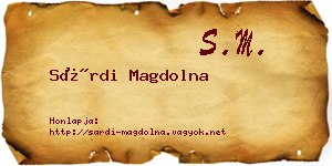 Sárdi Magdolna névjegykártya