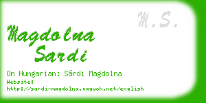 magdolna sardi business card
