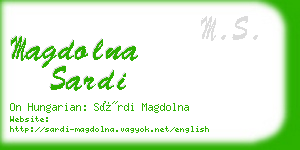 magdolna sardi business card